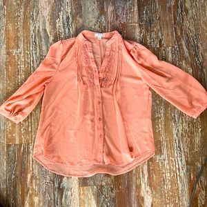 MINE light orange blouse size large